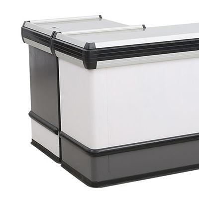 Durabilidad personalizada Cuadro de caja de efectivo / Supermercado Cuadrantes de caja de acero con cinta transportadora