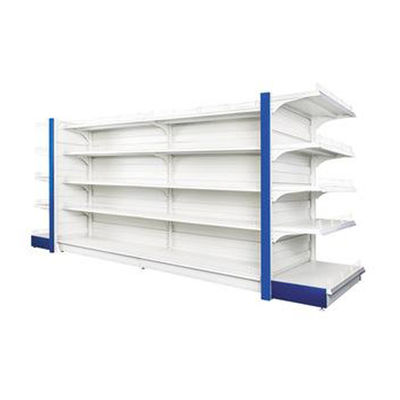 Estantes de supermercados modernos con estructura de acero estable