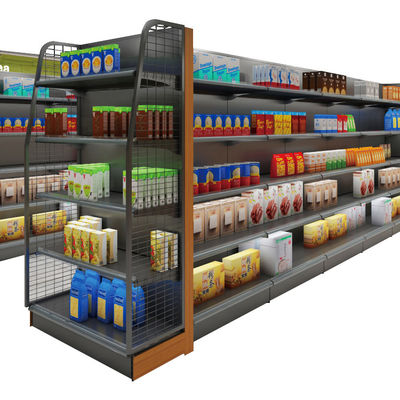 Sistema de estantes de supermercado de estilo moderno Estantes de supermercado con color personalizado