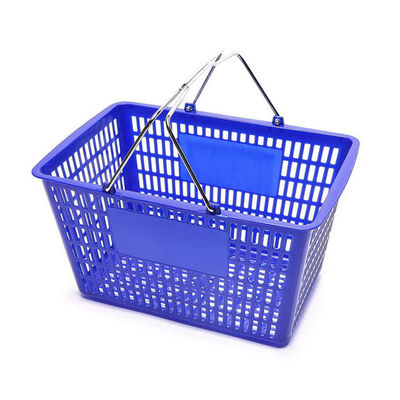 Cesta de compras de plástico de mano duradera 450*330*250mm Para farmacia supermercado tienda de comestibles