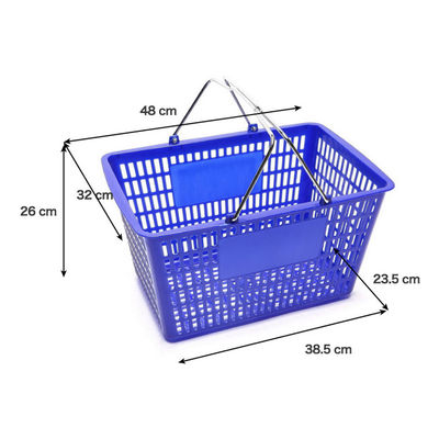 Cesta de compras de plástico fácil de almacenar con logotipo personalizado y personalización