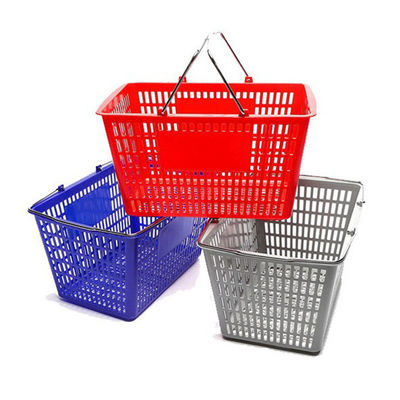 Cesta de compras de plástico fácil de almacenar con logotipo personalizado y personalización