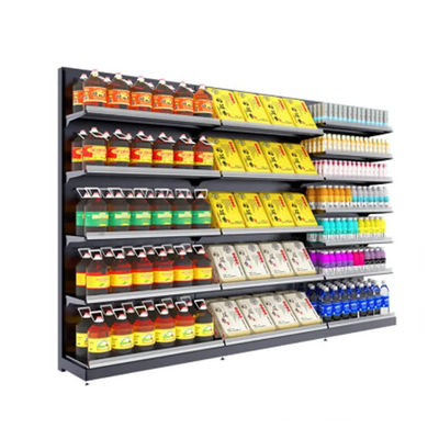 Sistema de estantes de supermercado moderno Opciones personalizables duraderas