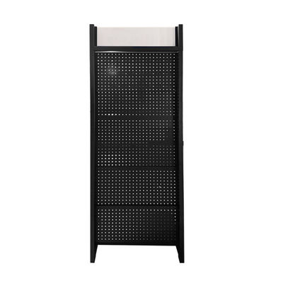Estante de visualización de herramientas metálicas para tiendas de comestibles Panel trasero perforado de pegboard Estante de visualización de hardware