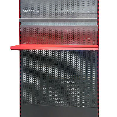 Estante de exhibición de herramientas de garaje ODM OEM con estantes ajustables, estantería de almacenamiento de metal con tablero perforado
