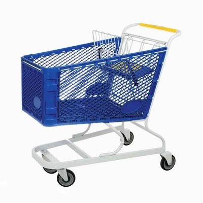 Cesta de carrito de plástico con impresión de logotipo personalizada, duradera y ligera para minoristas