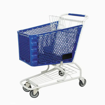 Carro de compras de plástico de 4 ruedas ﻿Carro de compras de supermercado Carritos de mano portátiles ﻿