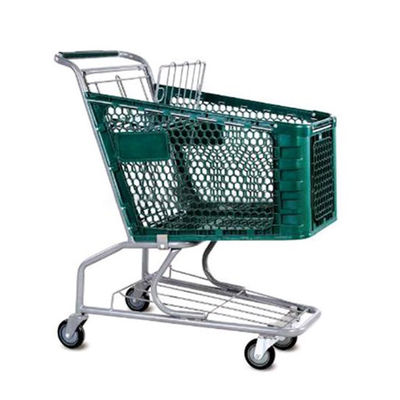 Carro de compras de plástico de 4 ruedas ﻿Carro de compras de supermercado Carritos de mano portátiles ﻿
