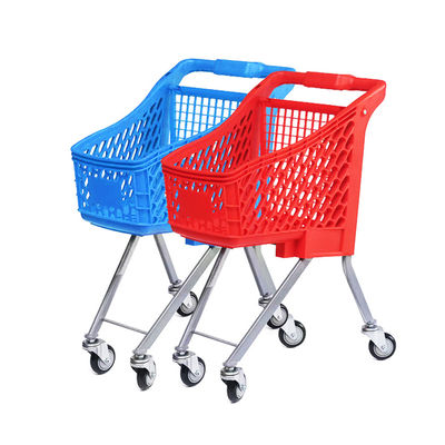 Carro de compras de supermercado para niños de plástico colorido fácil de usar, juguete para madre y bebé