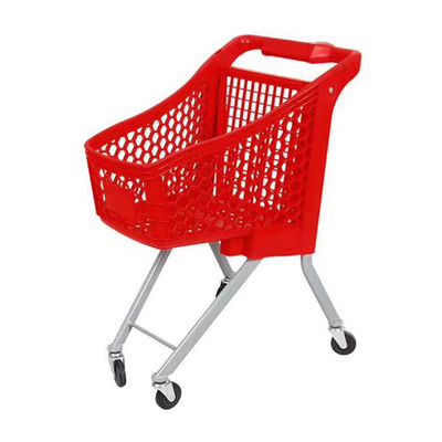 Carro de compras de plástico de 4 ruedas fácil de mover Supermercado Carrito de compras para niños