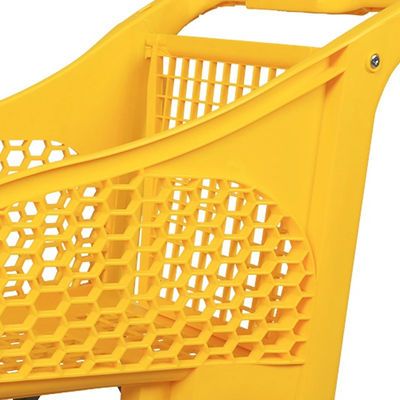 Carro de compras de plástico de 4 ruedas fácil de mover Supermercado Carrito de compras para niños