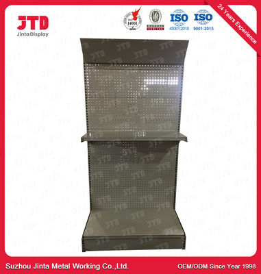 2 capas de Mini Supermarket Racks Steel Q195 del estante del gris 900m m