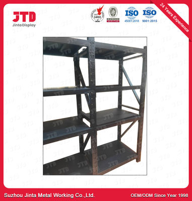 el metal de 500kgs Warehouse atormenta la estantería de acero soldada con autógena negro de la grada de la BV 4
