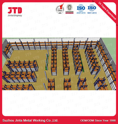 el metal del 1.2m los 2.5m Warehouse atormenta los estantes resistentes del supermercado 3000kgs