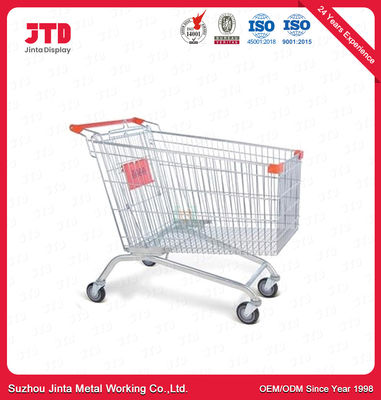 Pulverice el carro de la compra del metal del metal de las compras de la carretilla del niño de capa del OEM