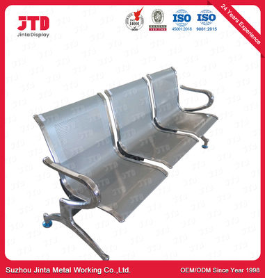 Silla de acero inoxidable 3 Seater de los SS de las ruedas de la silla 4 del aeropuerto del CE
