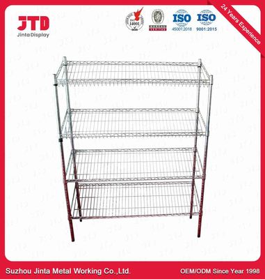 los 180cm 7 capas atan con alambre la estantería de la estantería 90kgs Chrome de la exhibición con las ruedas