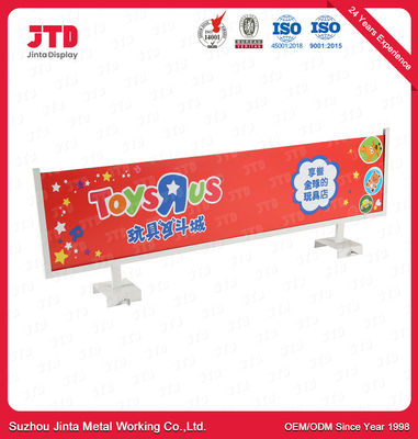 Acero blanco que deja de lado Q195 de la exhibición del supermercado del tablero de publicidad