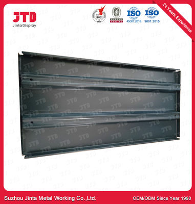 Estantería de la exhibición de la tienda del estante del metal del OEM alrededor de la estantería de la exhibición del supermercado del marco de madera de panel trasero del agujero