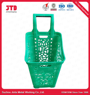 Cestas que hacen compras plásticas rodantes con capacidad grande de las ruedas 65L