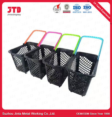 Cuatro despliegue plástico de la cesta de la carretilla de las ruedas 65L HDPP