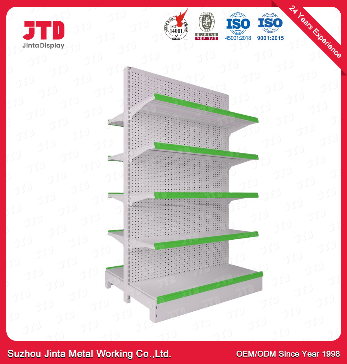Estante de una tienda de Tego Gondola Display Shelving Convenience metálico
