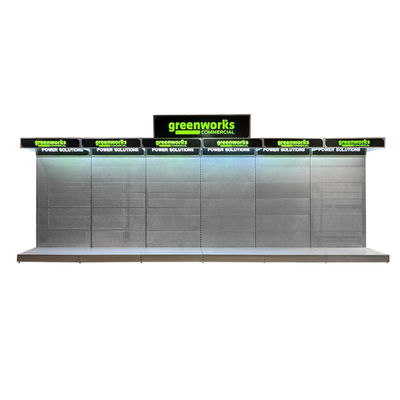 Estante de exhibición de herramientas de metal profesional para supermercado y tienda minorista con acabado de pintura en polvo